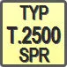 Piktogram - Typ: T.2500-SPR